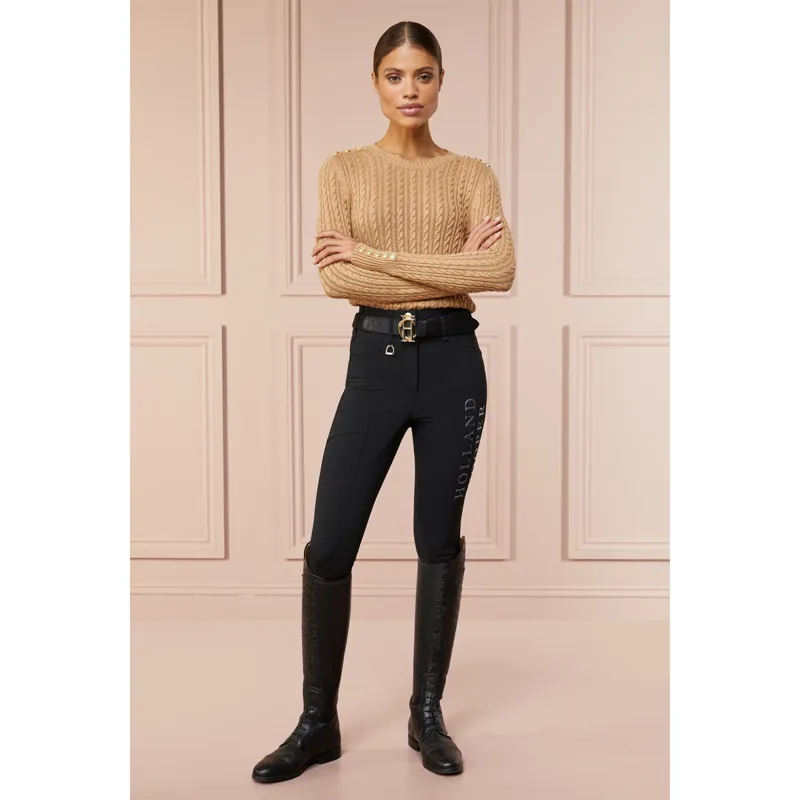 Holland Cooper Ascot Breeches - Black Reflective-1